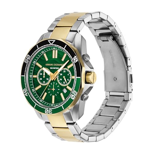 Image of Armani Exchange A|X Dive-Inspired Stainless Steel Watch for Men