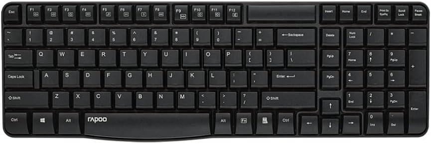 Rapoo E1050 2.4G Anti-Splash Wireless Keyboard (Black)