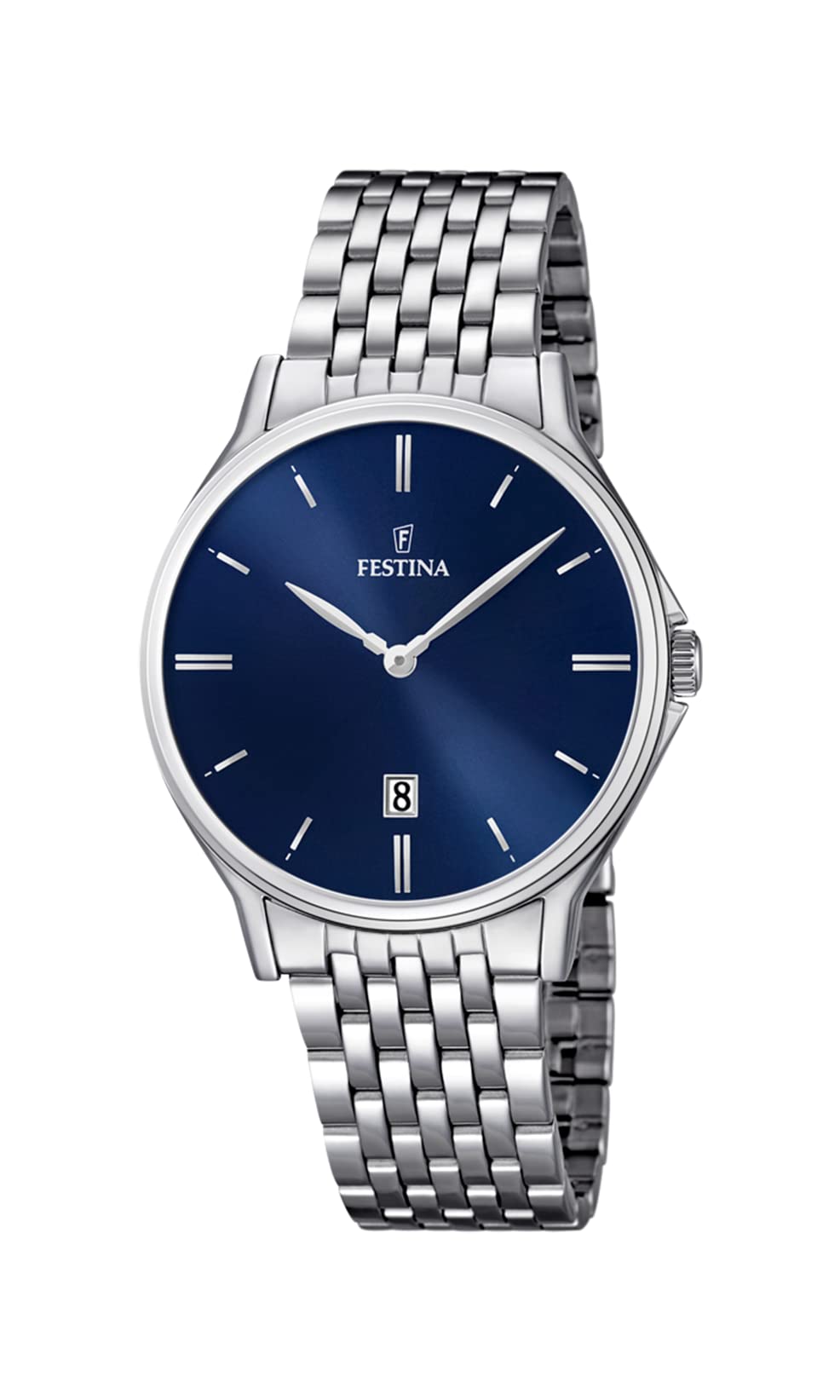 Festina Men's Classics Stainless Steel Watch Bracelet Blue Blue Stainless Steel