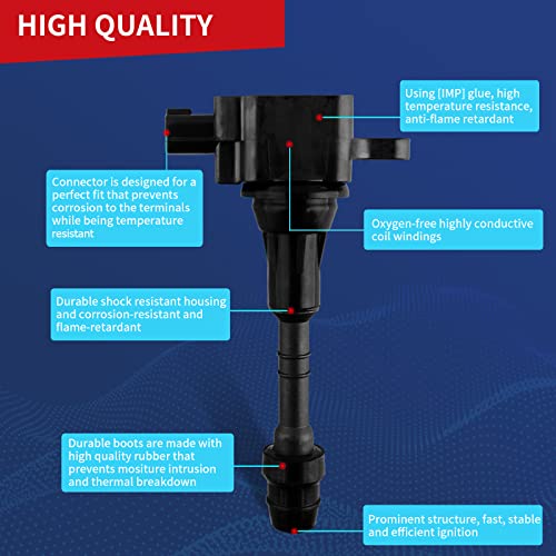 image for DrCax OEM Ignition Coil UF350 C1398 5C1395 Compatible with 2002-2008 N