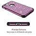 Hython Defender Protective Bling Glitter Sparkle Hard Shell Hybrid Shockproof Rubber Bumper Cover for iPhone 7 Plus and 8 Plus, Purple
