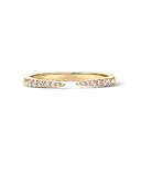 18K Gold Plated Open Eternity Ring | Cubic Zirconia Stacking Bands for Women | Dainty Stackable Rings for Women