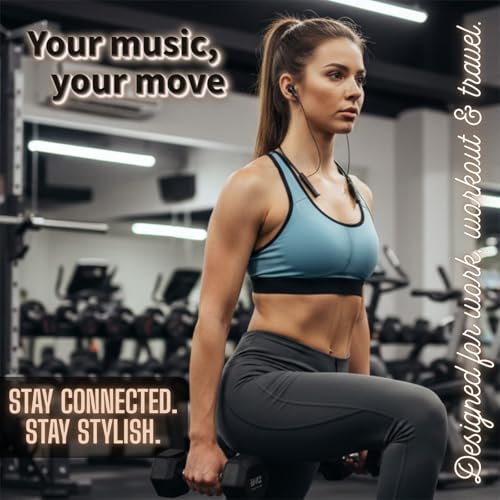 Image of HIVEN Neckband Bluetooth Earphones Upto 120 Hours | Wireless Bluetooth | 13mm Dynamic Driver | Soft Silicone Eartips | Adjustable Fit | Wireless with Mic in Ear Earphones (Blue)