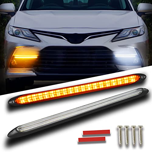 Qasim 14in LED Daytime Running Strip White Amber Sequential Turn Light by Qasim - Used condition - US$14.63