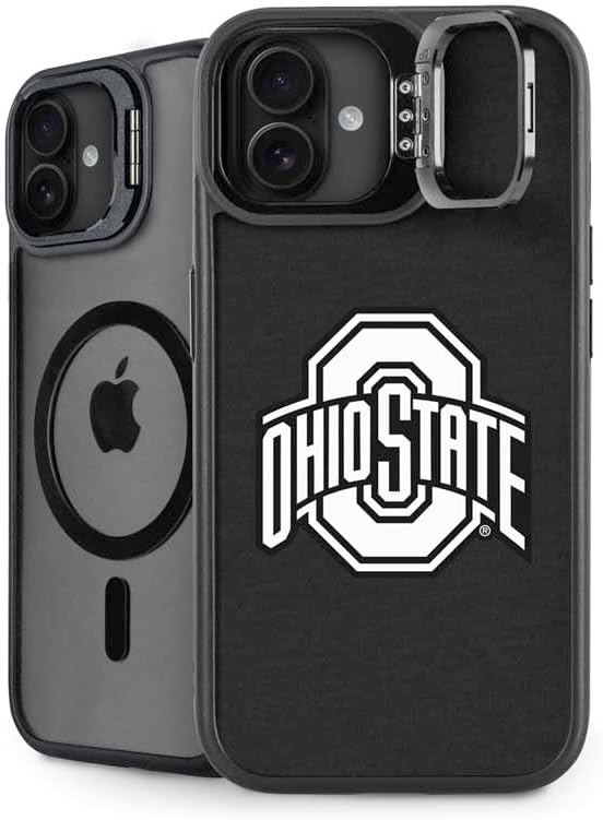 Skinit Kickstand Phone Case Compatible with iPhone 16 - Officially Licensed Ohio State University Buckeyes Design
