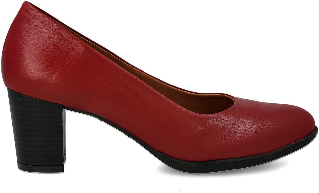 No Stress Dames Zwarte leren pumps met lage hak