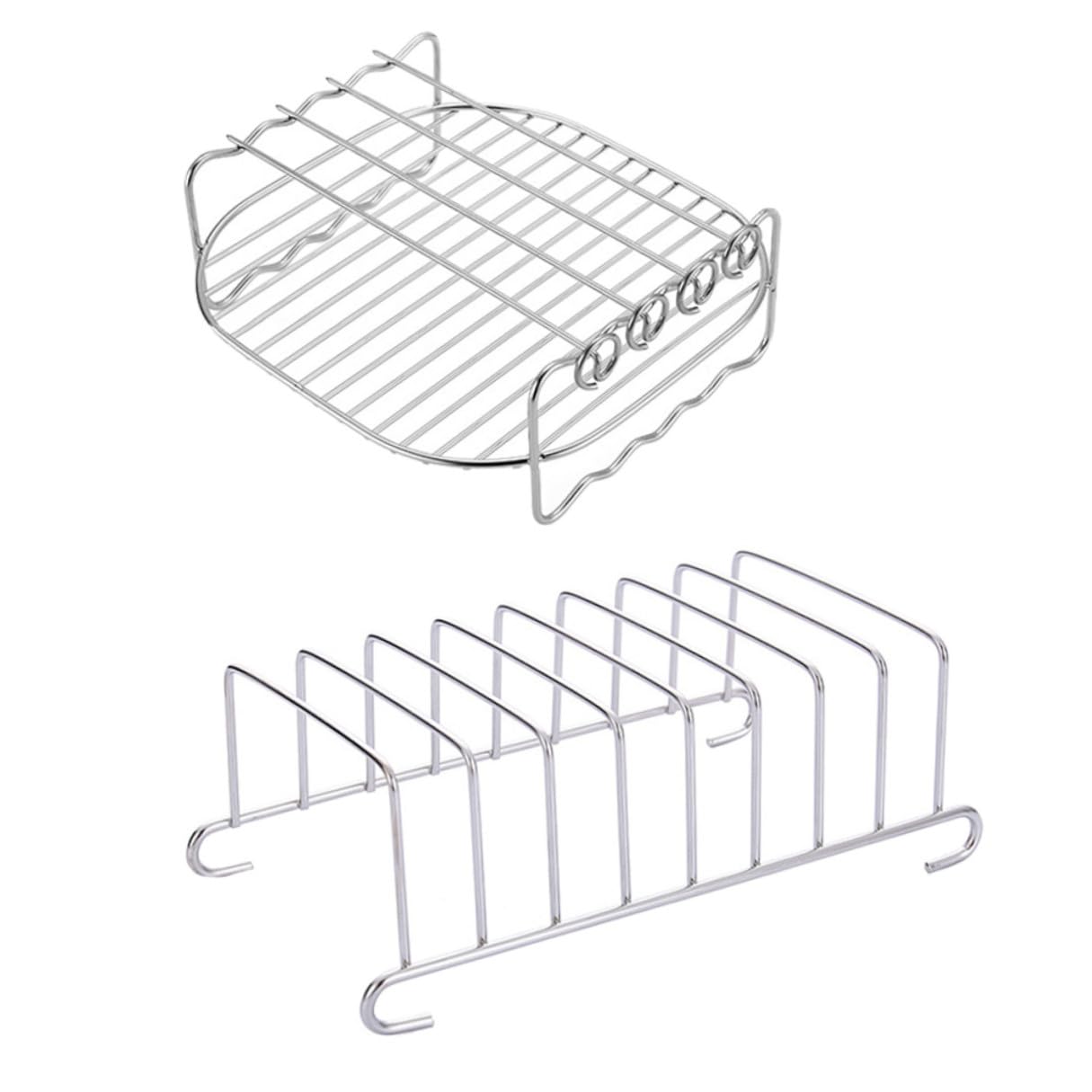 Accesorios para Freidora de Aire Fácil de Limpiar de Acero Inoxidable 2 Piezas Rejilla para Tostadas Seguro y Confiable para Cocina