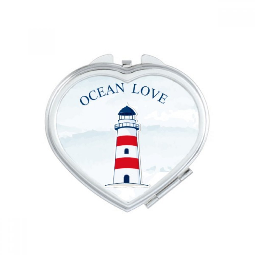 Miroir de poche cœur bleu cadeau parfait pour amateurs de voile