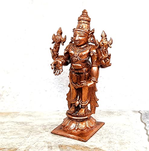 Image of Lord Venkateswara Murti Copper - 3.9 in - Pack of 1