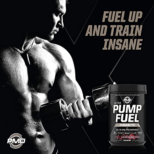 Pmd Sports Ultra Pump Fuel Insanity - Pre Workout – Cherry Slush (30 Servings) Sports Omega Cuts Elite Thermogenic Fat Burner (90 Softgels) #TOP2