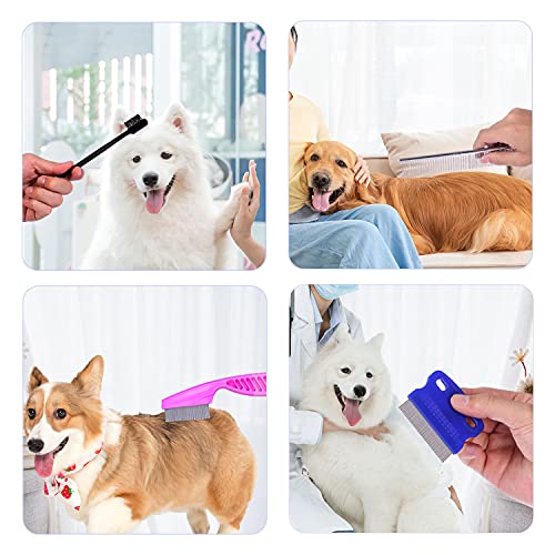 Cat and Dog Flea Comb Round tine combs torn tangled hair, removes mucus and stains for neat and smooth hair - Image 4