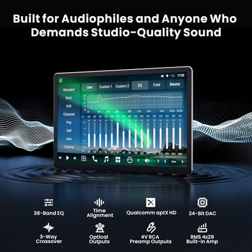 Image of 14.1 inch QLED Touchscreen Single & Double DIN Android AI Car Stereo, with Dashcam, Emergency Lock, GPS Tracking, 7.1.2 Audio, 4V RCA, HDMI in, 4G LTE, 8G+128G, Wireless CP&AA, ADS Protocol, X10G141E