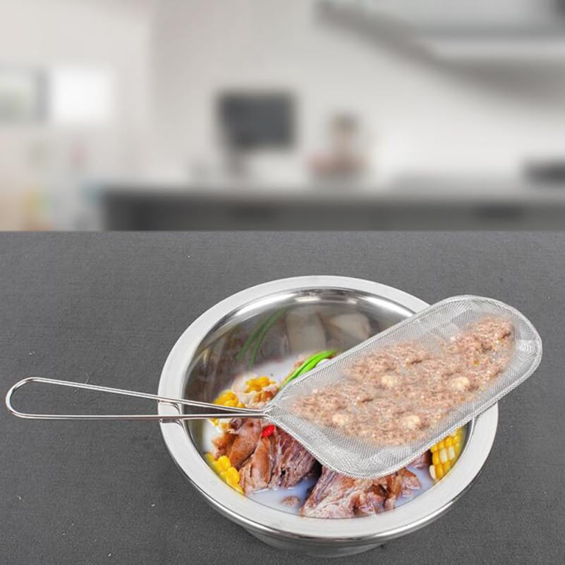 Anneome Fry Basket with Handle for Deep Frying Multi Function Mesh Strainer Kitchen Gadget for Convenient Frying and Steaming