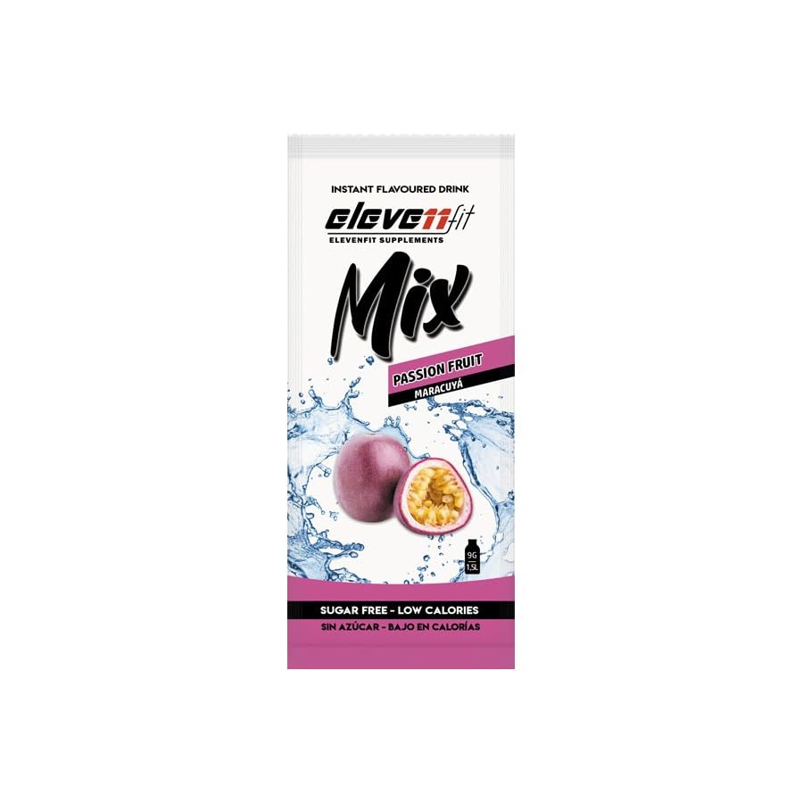Mix Saborizante - Elevenfit - Pack 24 unidades - Sabor Maracuyá - Mix Saborizante sin azúcar 24x9g