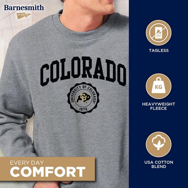 Image of Ivysport Crewneck Sweatshirt for College, Heritage Logo, Color, Adult Unisex