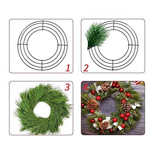 image for JANEMO Wreath Form,12Inch Metal Wire Wreath Frame,Use for Indoor and O