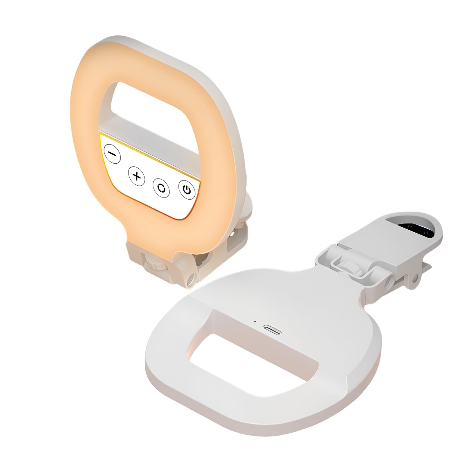 BKN® Portable W60 clamp Mini Fill Light Phone Selfie Ring Light Three Colors Mode Phone Laptop Camera Photography Video Light for Live Make up Selfie Beauty-image-47