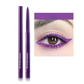 ONarisae eyeliner pencil retractable eyeliner creamy pigmented smudge proof eye liner pen Purple
