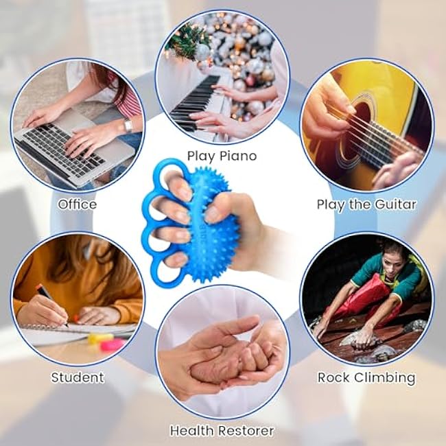 3 Pack Hand Exercise Balls 3 Level Set Finger Strengthener Therapy Hand Balls Grip Strength Trainer Squeeze Stress Relief for Adults Elderly Stroke Arthritis Carpal Tunnel