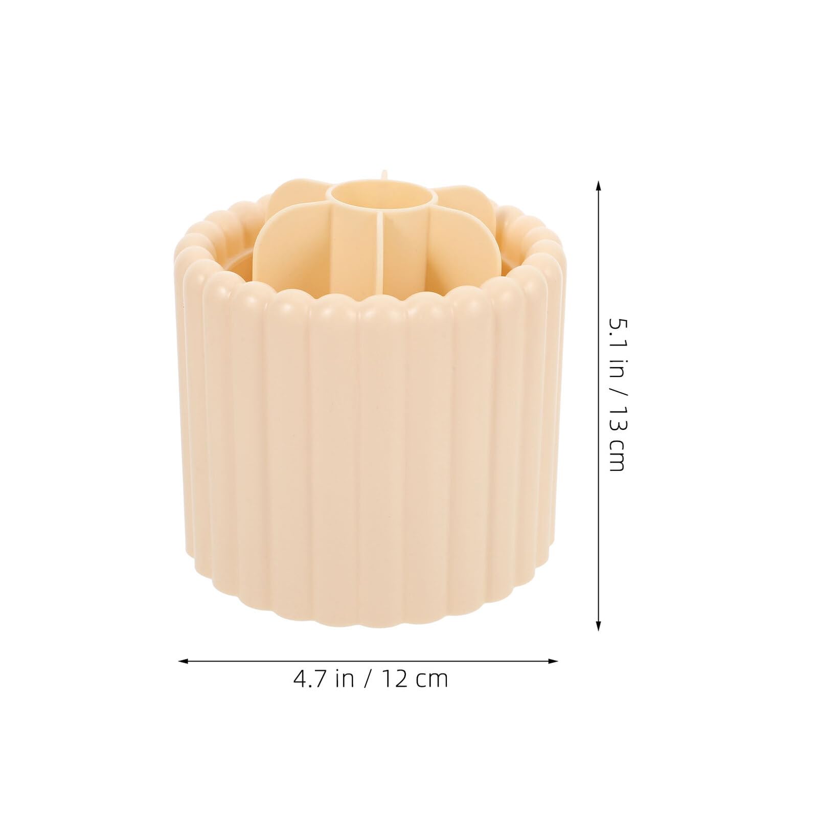2piezas Caja de Almacenamiento Giratoria para Bolígrafos y Brochas de Maquillaje Organizador de Tocador Compartimento para Cosméticos para Escritorio de Maquillaje