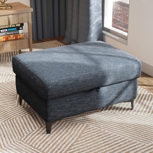 Image of Upvilla 35 inch Large Storage Ottoman for Living Room(Blue)