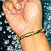 Rasta Plaided Hippie Bracelet - Friendship Black Rasta Cord Bracelet - Leather Cotton Braided Bob Marley Wristband (Rasta - C)
