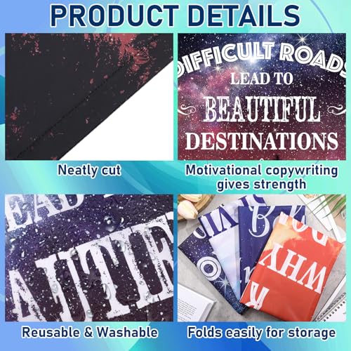 Image of VIHOSE 4 Pcs Fluorescent Light Covers for Ceiling Lights 4 x 2 ft Motivational Magnetic Light Covers Inspirational Classroom Filters for Classroom Office Home Kitchen(Landscape)