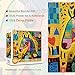 PQIKTUV Jigsaw Puzzles 1024 Pieces Colorful Folk Art Horse Digital Print, Puzzles for Adults, with Letters on Back,Funny Artical Gift for Family（23.86 x 23.86 inches）