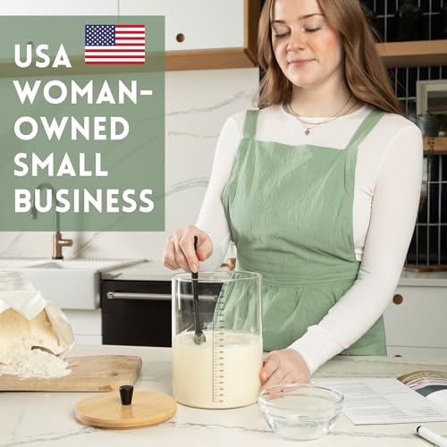 Image of Sourdough Starter Kit with 68oz Jar for Large Batches of Regular and Gluten Free Baking - Perfect for Experienced Microbakers Who Love to Bake More