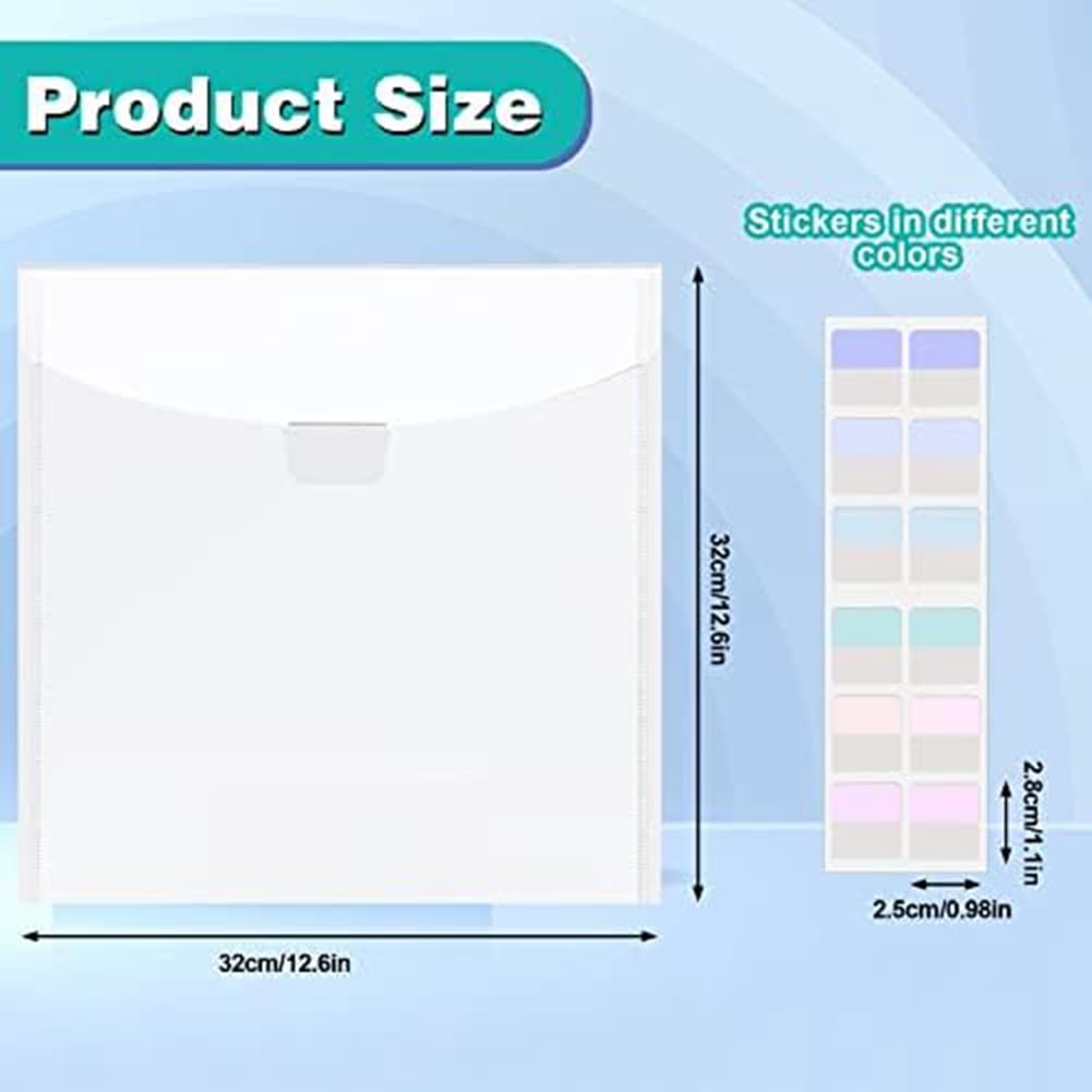 50-częściowy organizer do przechowywania papieru do scrapbookingu, przezroczysty organizer na papier do scrapbookingu, 120 samoprzylepnych zakładek do przechowywania papieru do scrapbookingu