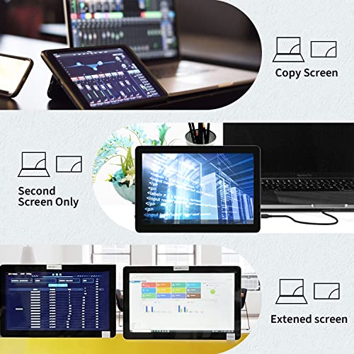 Image of 18.5 inch Capacitive Multi-Touch Screen Industrial Monitor, 16:9 Display 1920 x 1080P, Built-in Speakers, VGA, DVI & HD-MI Monitor for PC, POS, Small Business, Restaurant