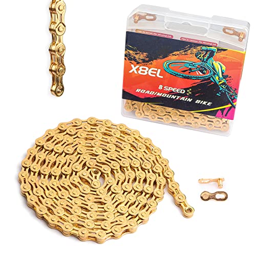 Hycline Bike Chain 6/7/8-Speed, Half Hollow 116 Links Bicycle Chain 1/2 x 3/32 Inch - Image 2