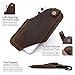 TobbinGear Leather Cell Phone Holster with Belt Clip, Universal Phone Holster for Men Belt Holder, Leather Case for iPhone, Samsung Galaxy Phones, Dark Brown, Large