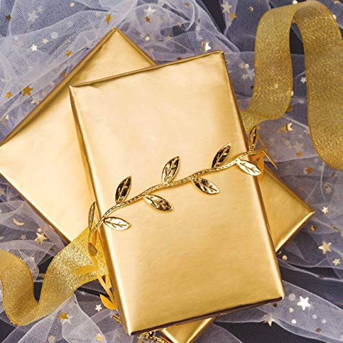 Image of Matte Gold Wrapping Paper Roll, 20 Inch X 10 m) - 20 Inch X 10 Meter