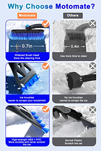 Motomate The Best Combination Of Windshield Snow Cover And A Blue Snow Brush #TOP7