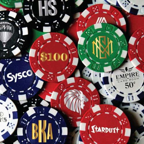Hot Stamp Dice Custom Poker Chips, Personalized with Your Logo, Text, or Artwork - 150 Qty.