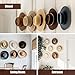 Aoodaily 2.8 Inch Hat Hooks for Wall - (8 Pack) Cowboy Hat Rack, Strong Adhesive Cap Holder, Organizer for Baseball Caps, Western Room Decor - Black