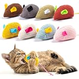 KesterlsShopping 8Pcs Catnip Cat Mice Toys Interactive Mouse Cat Toy for Indoor,Adult & Kitten Cat Toys for Playing, Chewing & Teeth Cleaning