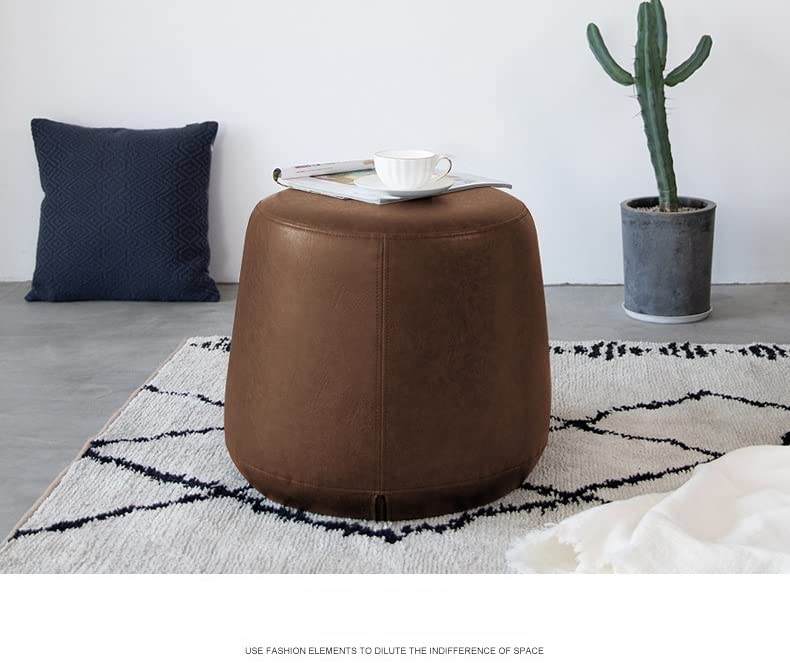 Petit tabouret rond pour chambre et coiffeuse de dressing - 8
