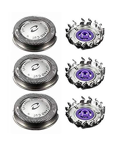 NEW Set of 3 Replacement Shaver Heads Compatible with Philips Norelco HQ56 HQ55 HQ4 HQ3 by RazorShop