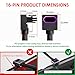 AIJS 12+4Pin(16-pin) 12VHPWR GPU Modular Cable–Direct Connection Cable for NVIDIA GeForce RTX 40/5070/5080 Series Graphics Cards,18AWG 90°Right-Angle Design,Not an Extension Cable(Black, Clip A-50CM)