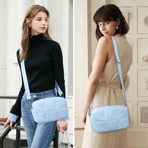 KALIDI FANCY FOREST Crossbody Bags for Women Crossbody Purse with Strap Lightweight Puffer quilted Shoulder Bag for Travel 7