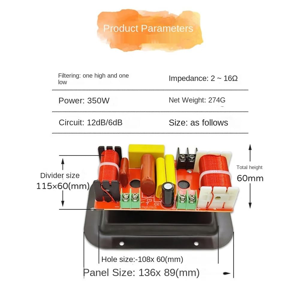 2 PièCes 200W 3 Voies Audio Hifi Filtre Circuit Imprimé Haut-Parleur