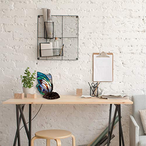 Lavish Home 72-TIFF-2 Tiffany Style Butterfly Lamp - Stained Glass Table Or Desk Light Led Bulb Included thumb #3