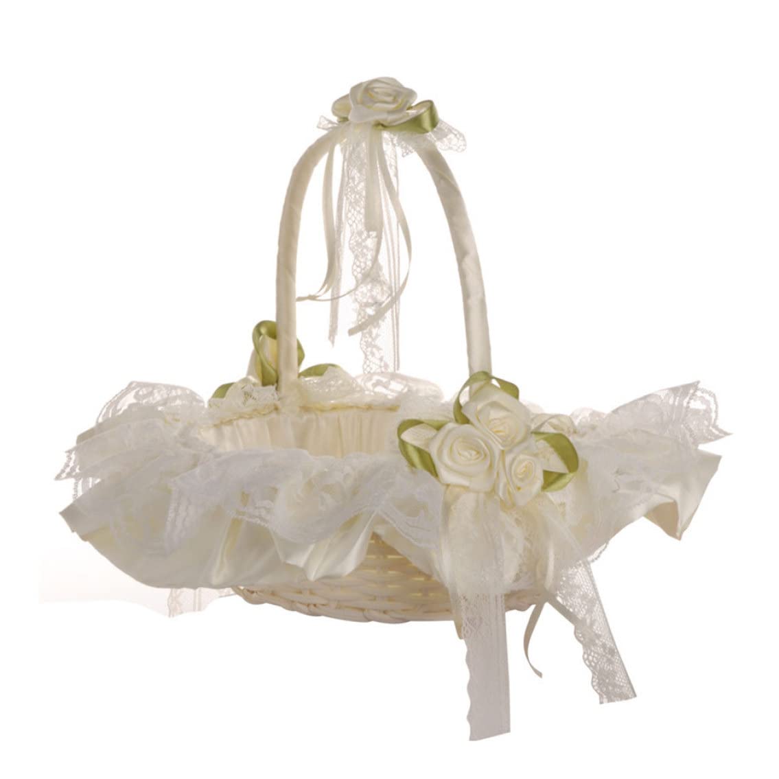 Cesta de bodas de niña de las flores Cesta de bodas Canasta de flores Flores Baskas Románticas Románticas Cestas Flower Cestas para bodas Decoración