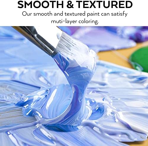 Nicpro 14 Colors Large Bulk Acrylic Paint Set (16.9 oz,500 ml) Rich Art Painting Supplies, Non Toxic for Multi Surface Canvas Wood Leather Fabric Stone Craft, for Kid & Adult with Color Wheel 3 51cIA2YrhLL. AC