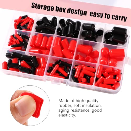 YIXISI 180 PCS 10 Sizes 2-10 mm Rubber End Caps Assortment Kit, Round Flexible Screw End Caps, Thread Protectors - Image 3