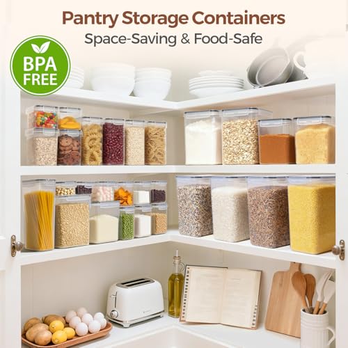 image for ComSaf Rice Container Set of 2(9.5L/10Qt), Large Airtight Food Storage