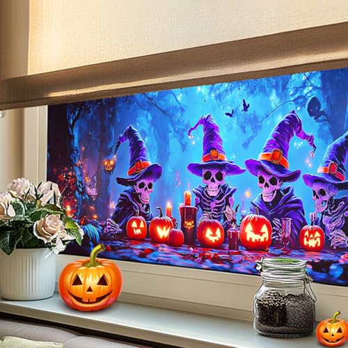 Vinilo Decorativo para Ventana con Diseño Halloween 39.3x17.7 pulgadas miniatura 6