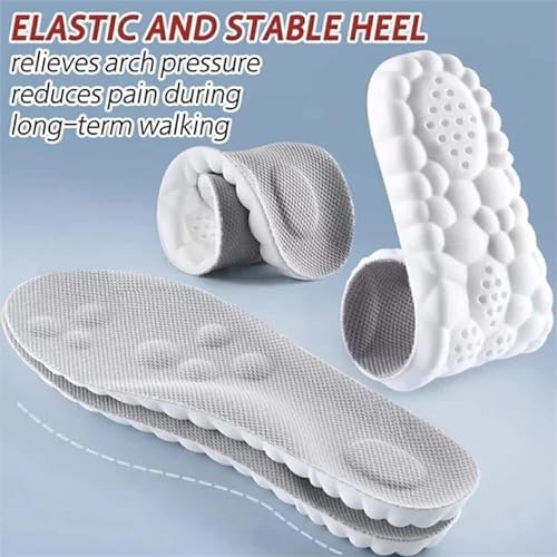 Image of 2 Pairs 4D Cloud Technology Insole - Super Soft Comfort Insoles, Soft Foot Protection Cloud Feeling Insole, U-Shape Memory Foam Insoles (Black, Men: US 8-11)